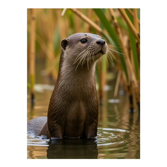 Diamond Art Kit for Adults, Otter In Marsh Waters Diamond Painting for Adults Beginners, 5D DIY Diamond Art Painting Kits, Colorful Diamond Painting Craft for Home Decor 12x16