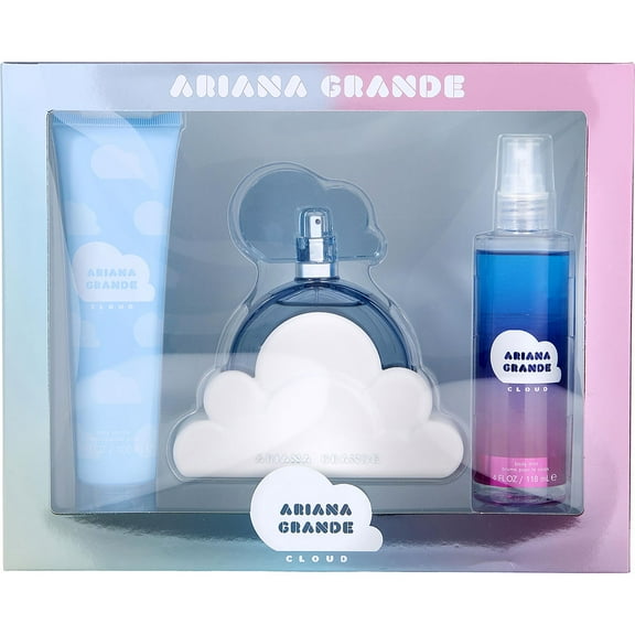Eau De Parfum Spray 3.4 Oz & Body Souffle 3.4 Oz & Body Mist 4 Oz Ariana Grande Women