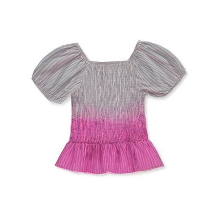 

Chillipop Girls Ombre Pucker Top - neon coral 4t (Toddler)