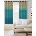 thumbnail image 2 of Teal Blue Ombre Blackout Curtains for Bedroom/Living Room, Thermal Insulated Kitchen Curtains, Modern Abstract Gradient Art Grommet Darkening Window Treatment Drapes 42"x63"x2, 2 of 8