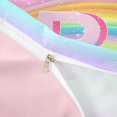thumbnail image 4 of Erosebridal Cute Rainbow Unicorn Twin Bedding,Watercolor Alphabet R Girls Personalized Gifts Duvet Cover Set For Kids,Reversible Pink 2pcs,No Comforter, 4 of 6
