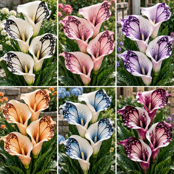Calla Lily Bulbs,Low Maintenance - Easy Grow - Ideal For Beds Borders, Plant Pots & Planters