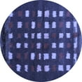 thumbnail image 1 of Ahgly Company Machine Washable Indoor Round Abstract Blue Contemporary Area Rugs, 6' Round, 1 of 4