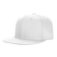 thumbnail image 2 of Dress Choice Men Women Flat Bill Visor Classic Snapback Hat Adjustable Brim High Top End Trendy Color Style Plain Tone Baseball Cap for Daily Wear, 2 of 8