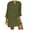 Army Green, variant on Leesechin Womens Cotton And Linen Long-Sleeved Dress Plus Size V-Neck Mid Calf Dress
