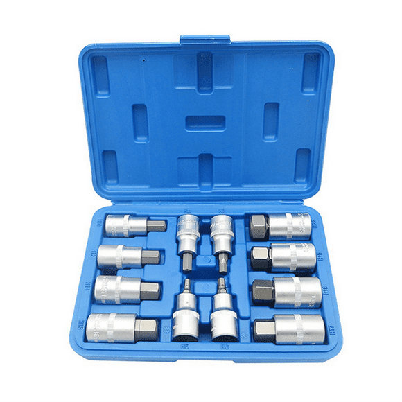 12-Piece Hexagon Screwdriver Sleeve Set Hexagon Screwdriver Screwdriver with Plastic Storage Box