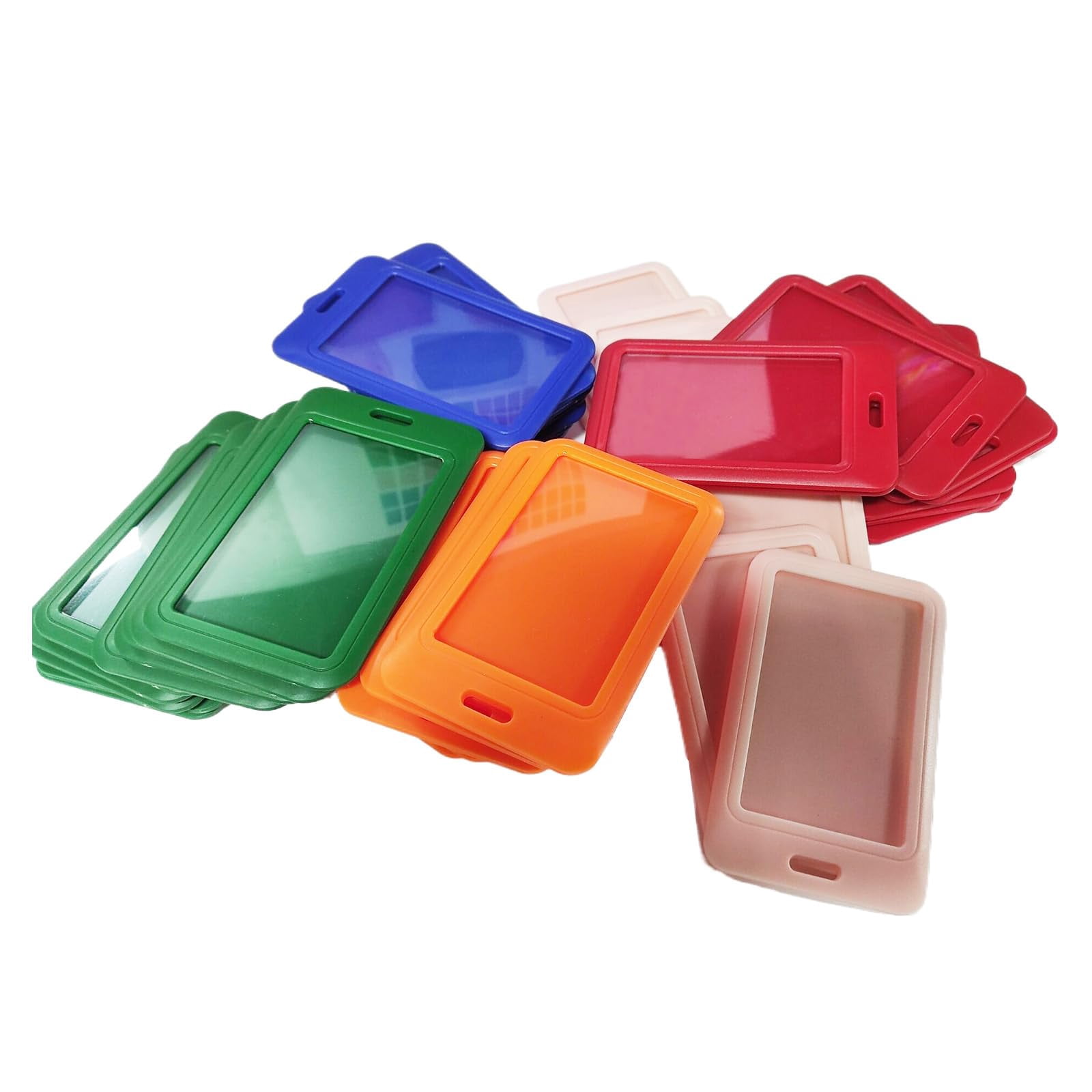 50 Pieces Sliding Id Badge Holder  Card Protector Case For Work Name Business