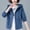 Blue, variant on Drovellove Plus Size Women's Corduroy Jacket Long Sleeve Loose Fit Hooded Coat | Casual Winter Outerwear with Full Zip Front, Soft Fleece Lined Layer for Chilly Days, Versatile Street Style Topper