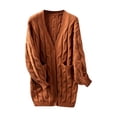 thumbnail image 3 of QTOCIO Cardigan pour Femmes, Pulls Tendance pour Femmes, Chandail Décontracté à Col Rond et Manches Longues pour Femmes, Blouse Ample à Rayures Tricotées, 3 of 7