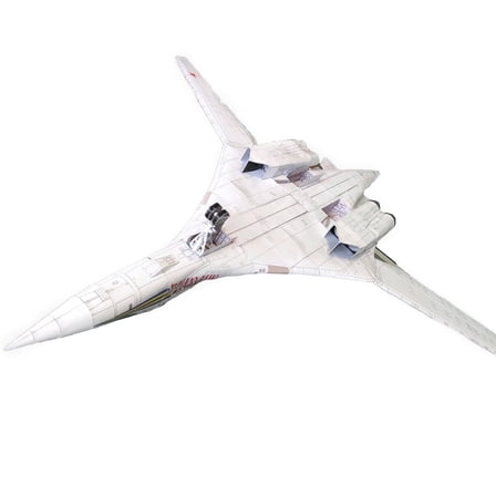 NATEFEMIN Tupolev Tu-160 Paper Airplane Model Kit for Aviation Fans Quality Craftsmanship for Collectors and Decor