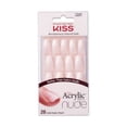thumbnail image 1 of KISS Salon Juego de manicura de uñas francesas acrílicas, longitud media, cuadrada, "Leilani", el kit de uñas incluye pegamento de uñas de gel rosa (peso neto 2 g / 0.07 oz.), minilima, barra de, 1 of 1