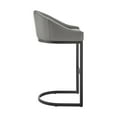 thumbnail image 4 of Bedroom Bench Katherine Counter Stool in Black Metal with Gray Faux Leather,Bedroom Stool, 4 of 11