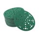 thumbnail image 1 of Discos de lijado únicos de 6 pulgadas, 49 agujeros, grano 40, papel de lija redondo con gancho y bucle de óxido de aluminio verde, 50 piezas, 1 of 6