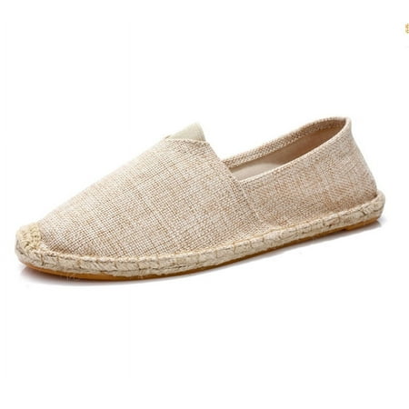 Mens and Womens Espadrilles Breathable Slip On Flats Shoes