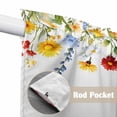 thumbnail image 2 of Sunflower Botanical Kitchen Window Curtains, Swag Curtains Valance for Bedroom Living Room Bathroom, Farmhouse Spring Floral Rod Pocket Window Treatment Curtain Block Drapes 2 Panels 36"x36", 2 of 9