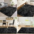 thumbnail image 4 of COZONY 10' x 13' Shag Area Fluffy Rug, Thick and Ultra Soft Furry Rug with Non-Slip Backing, Faux Fur Rug for Living Room,Bedroom,Dining Room，Black + Gray, 4 of 8