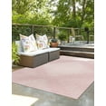thumbnail image 3 of Unique Loom Outdoor Modern Collection Area Rug - Tambor (7' 10" x 10' Rectangle Pink/Ivory), 3 of 10