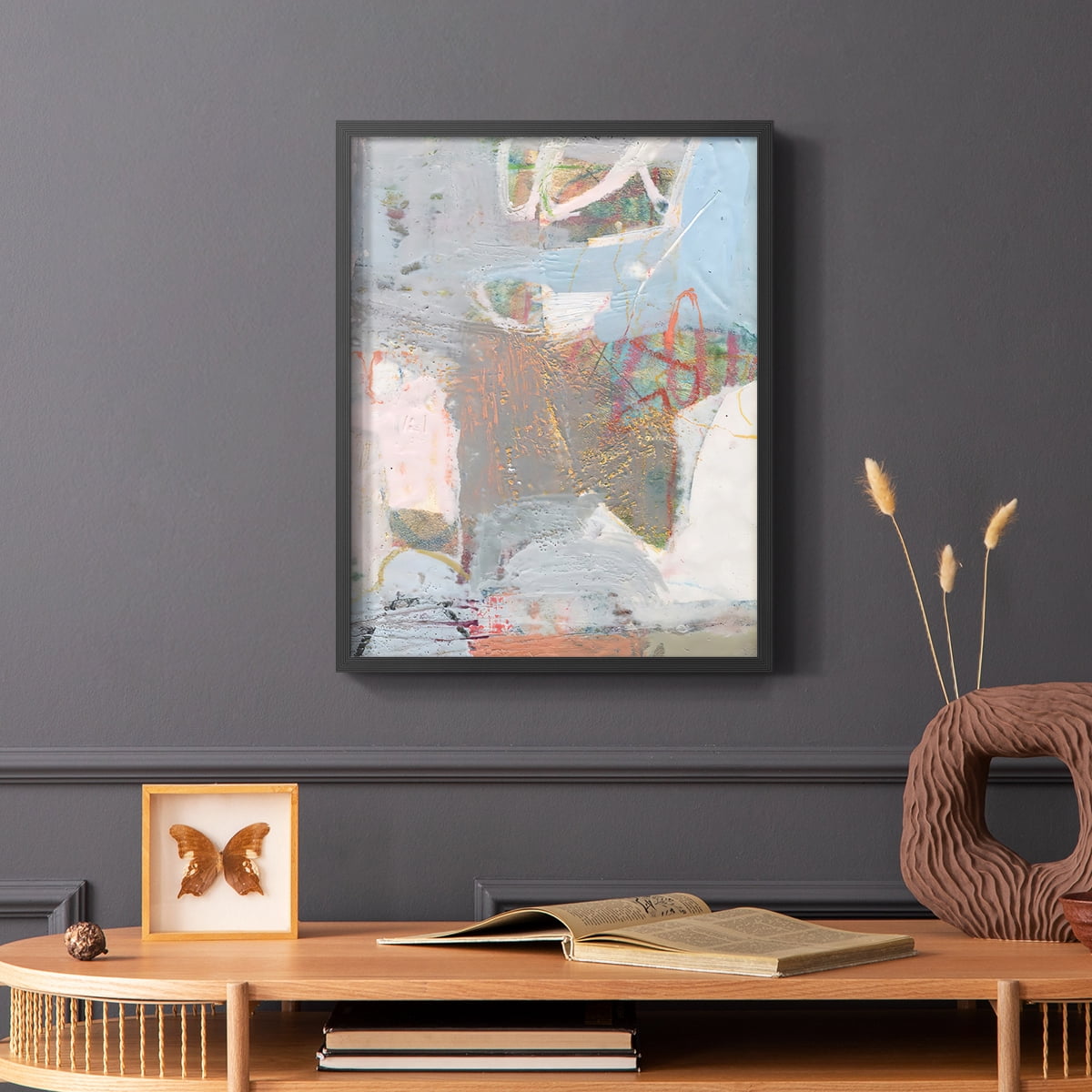 Minim II in Black Solid Wood 8 x 10 Framed Print