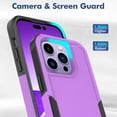 thumbnail image 5 of iPhone 14 Pro Max Case, Allytech Military Grade Protective Anit-Scratch Shockproof Drop Proof Bumper Defender Back Cover Case for Apple iPhone 14 Pro Max 6.7" - Purple, 5 of 5