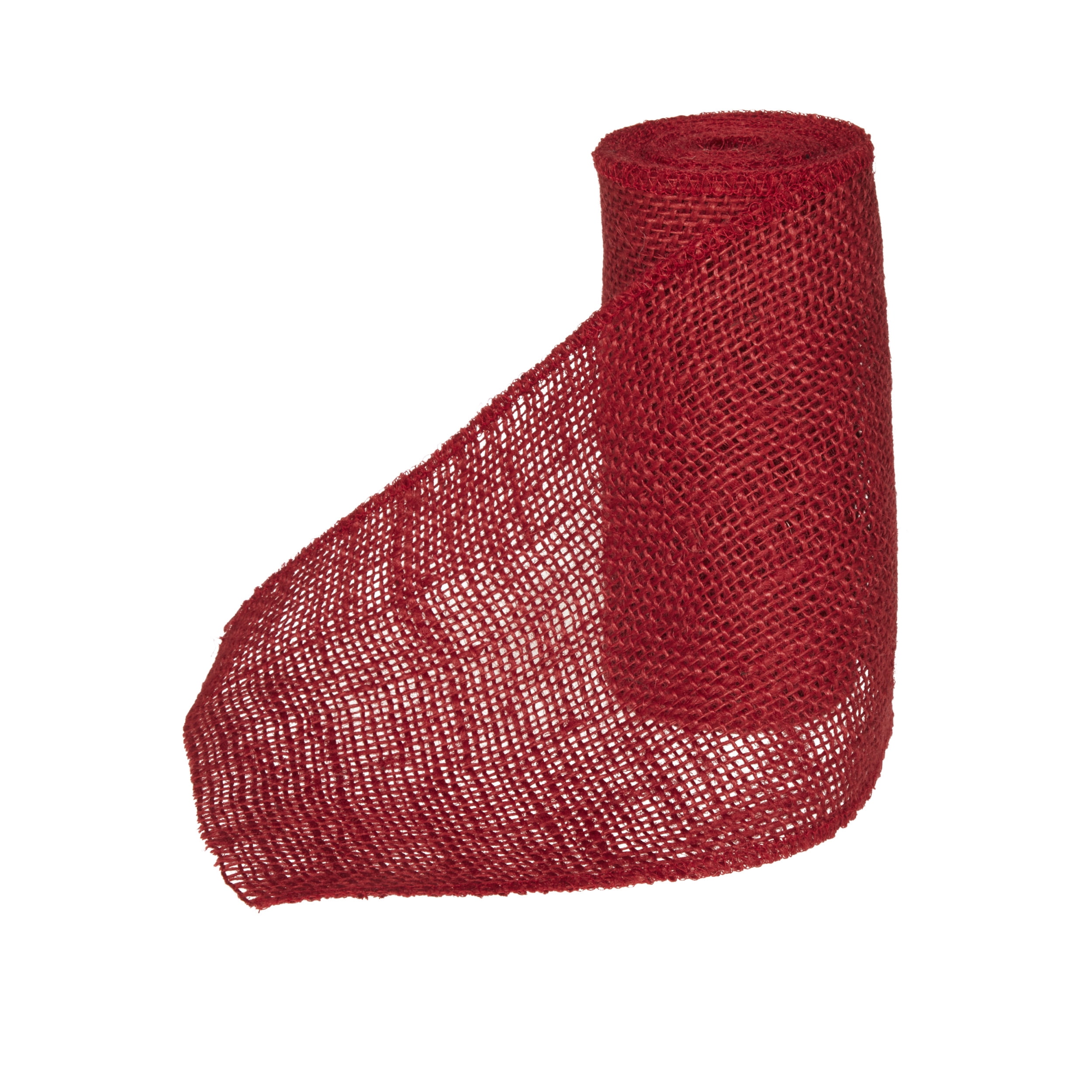 Love, Laugh, Craft Jute Burlap Roll, Finished Edges, 6"W x 5-Yards, 7-Pk, Precut, Red