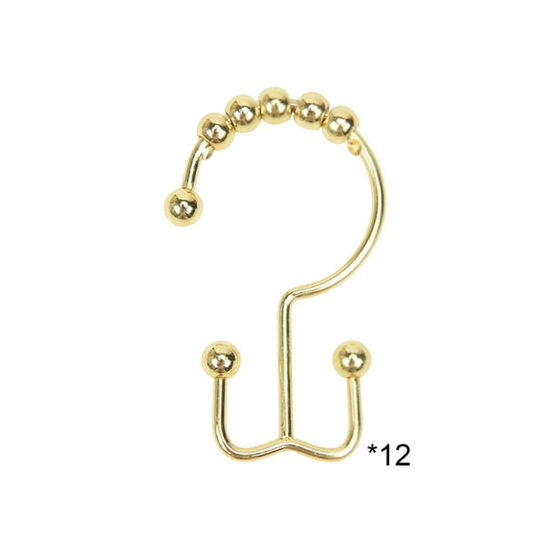 Ganchos de Cortina de Ducha Anillo de Gancho de Cortina de Baño 12 Piezas Hierro