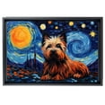 thumbnail image 2 of Skye Terrier Dog Canvas Van Gogh Starry Night Wall Art Gifts Canvas Wall Art Frame Music Artist Customized Canvas Framed Photo Art Work For The Bedroom(Gifts For Dog Lover ), 2 of 6