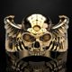 thumbnail image 4 of Skull Ring,Gothic Skull Wings Ring for Men, Punk Grim Reaper Skeleton Head Ring,Retro Hip Hop Demon Skull Halloween Ring for Boys Vintage Rock Skeleto, 4 of 4