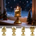 thumbnail image 1 of Candelabro Navideño Vintage de Estilo Romántico para Decoración Del Hogar - Estrella de Cristal Dorado de Hierro para Mesa | 7×12 Cm | 130 G | Sku: Smj250923001A, 1 of 6