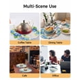 thumbnail image 2 of 13 Inch Round Placemats Set of 6, Blue Hydrangea Non Slip Heat Insulation PP Table Mats, Linen Texture Butterfly Spring Floral Washable Place Mats for Kitchen Dining Party Table Decor, 2 of 7