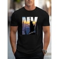 thumbnail image 1 of Camiseta con estampado gráfico creativo para hombre: camiseta informal de manga corta y cuello redondo para actividades al aire libre de verano. Ideal para adultos, hombres, mujeres, adolescentes, jóv, 1 of 7