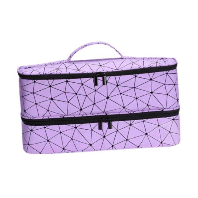 Bolsa para el cabello Soporte a prueba de polvo de gran capacidad para viajes de viaje de negocios púrpura