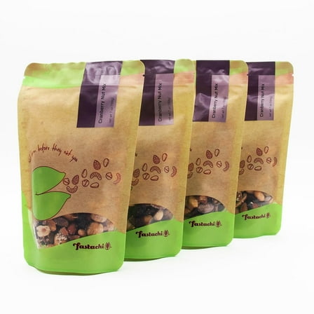 Cranberry Nut Mix (4-pack) | Delectable Mixed Nuts Snack Packs | Non-GMO | No Artificial Ingredients | Gluten Free | Cholesterol Free | High Protein Nut Mix With Dried Cranberries | Lightly Salted