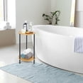 thumbnail image 6 of Modern Style Small Round Table Set with Dual Storage Shelves for Bedroom and Living Room - 2 Pack, 6 of 8