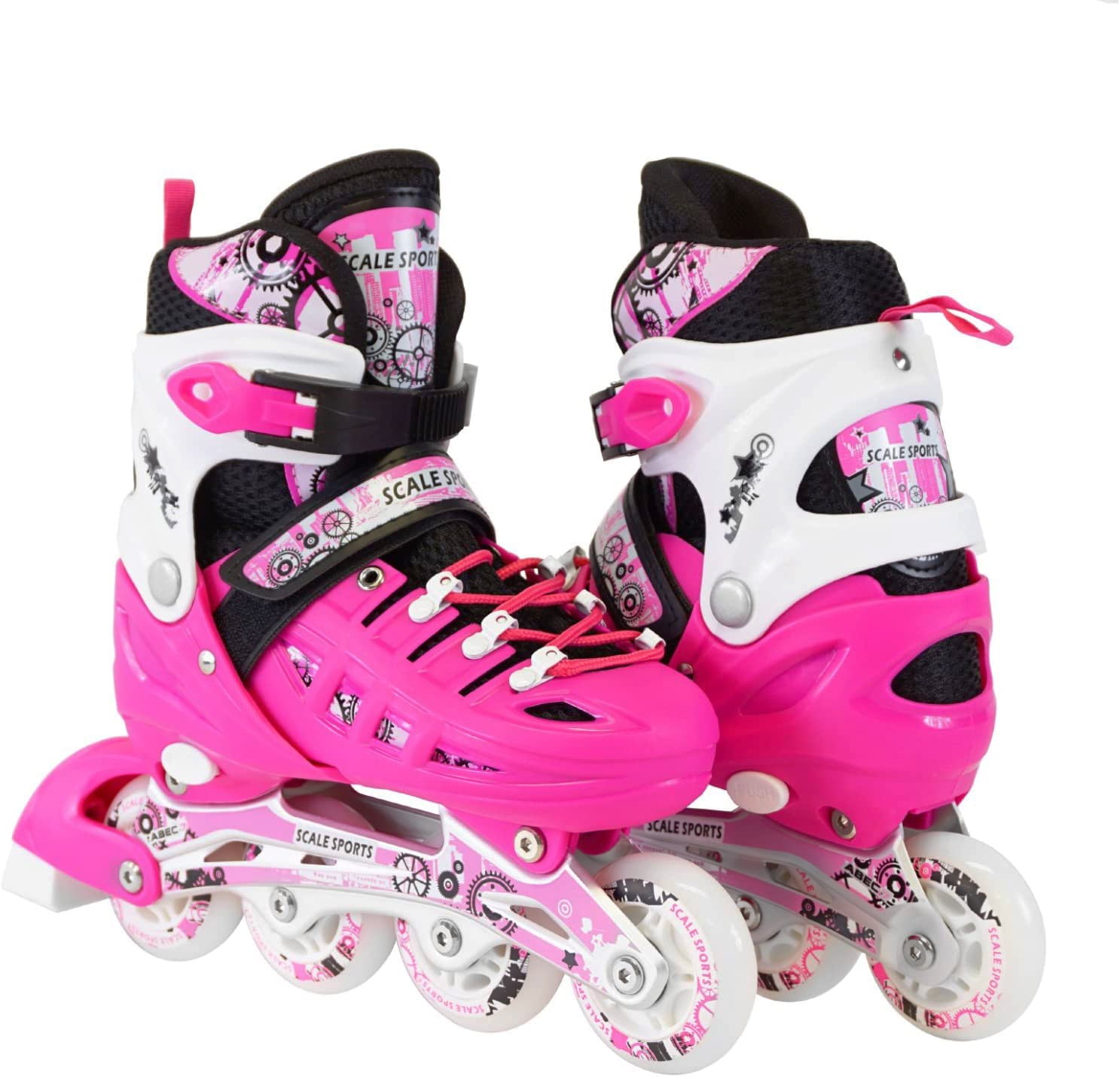 Eliiti Kids Inline Skates for Girls Boys Size 13J to 9 Adjustable Roller Blades 