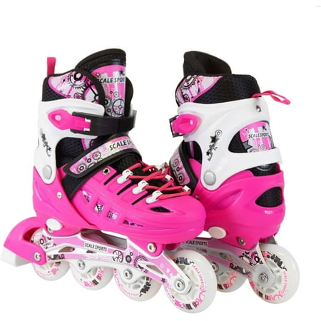 Size 13J-3 Adjustable Kids Light Up Inline Skates