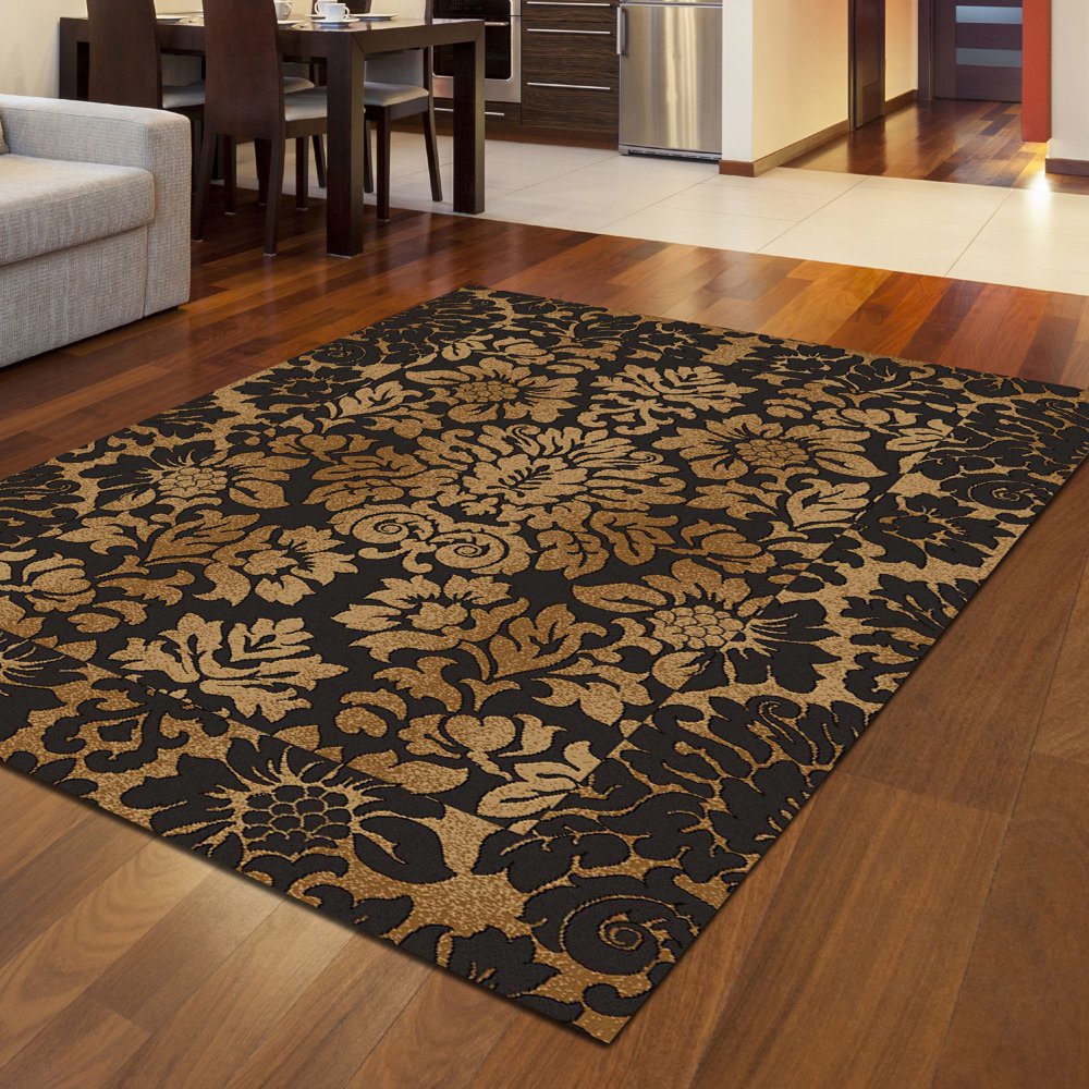 Radici USA 1717 Como Traditional BrownGold Oriental Damask Area Rug (9