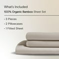 thumbnail image 2 of ZXNYH 100% Organic Bamboo Sheet Set, Buttery Soft, Cooling for Hot Sleepers, Silky Breathable, Oeko-TEX, High GSM, 16" Deep Pockets - 3pc - 2 Pillowcases 1 Fitted Sheet (Forest, Queen), 2 of 4