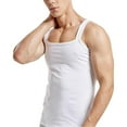 thumbnail image 2 of uikmnh Men Tank Tops Stretch Muscle Slim Fit Square Neck Tank Top Athletic Workout Shirt Breathable Comfort Casual Undershirt Size:L, 2 of 6