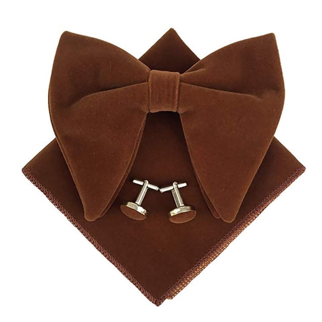 Velvet Classic Bow Tie for Formal Wear Timeless Solid Color Retro Korean Style Accessory for Weddings and Events 2PCS