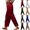 #03 Wine, variant on Womens Flowy Satin Pants Elastic Drawstring Waist Side Slit Hem Wide Leg Trousers Silky Smooth Lightweight Side Pockets Summer Casual Bottoms, XXL, #03 Wine