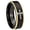 Black And Gold Step Edge, variant on Christian Cross Concave Black Tungsten Men Ring 10MM
