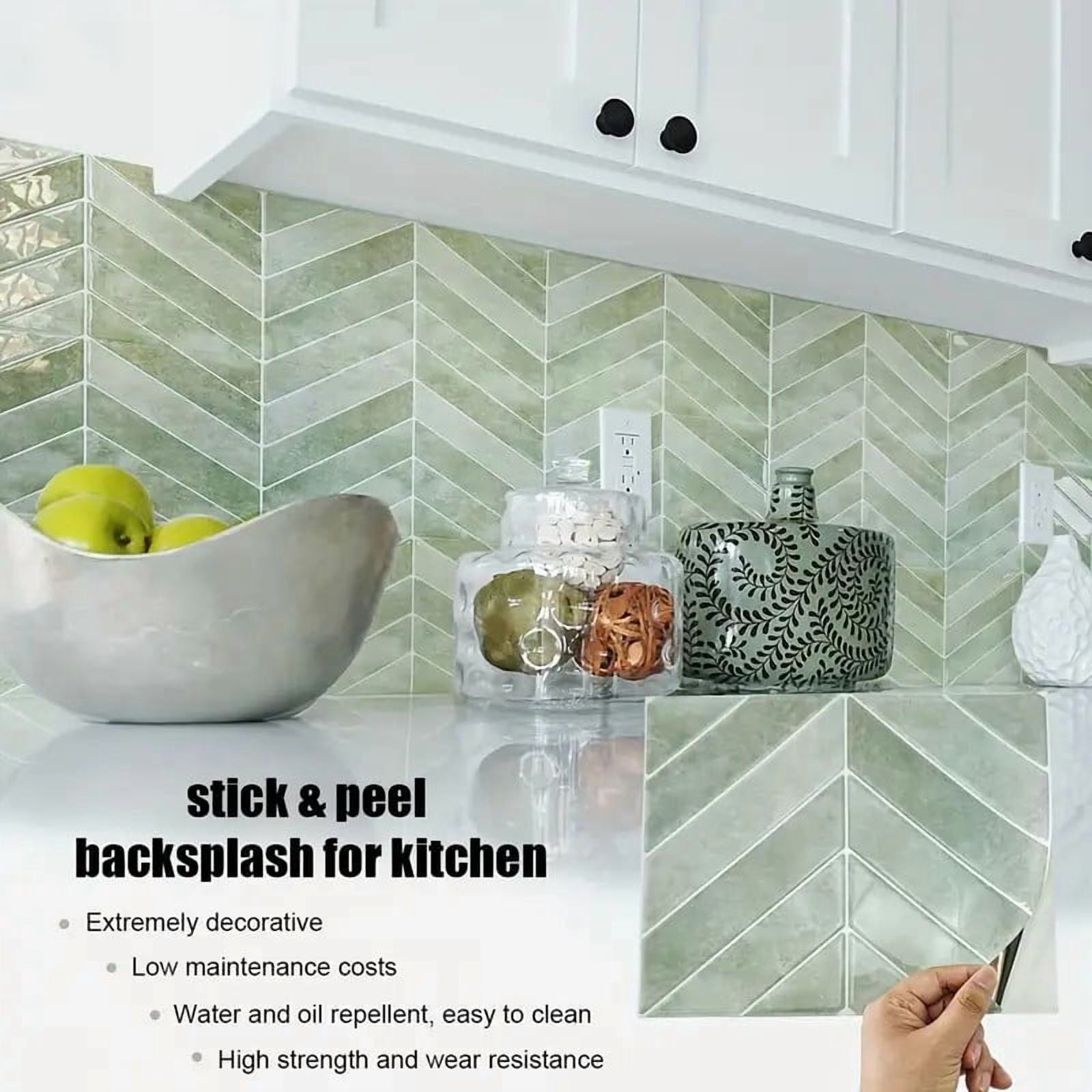 Peel and Stick Backsplash - 20 Sheets of 11.4" x 9" - 3D Adhesive Peel and Stick Tile Backsplash for Kitchen, Bathroom, Wall Tile