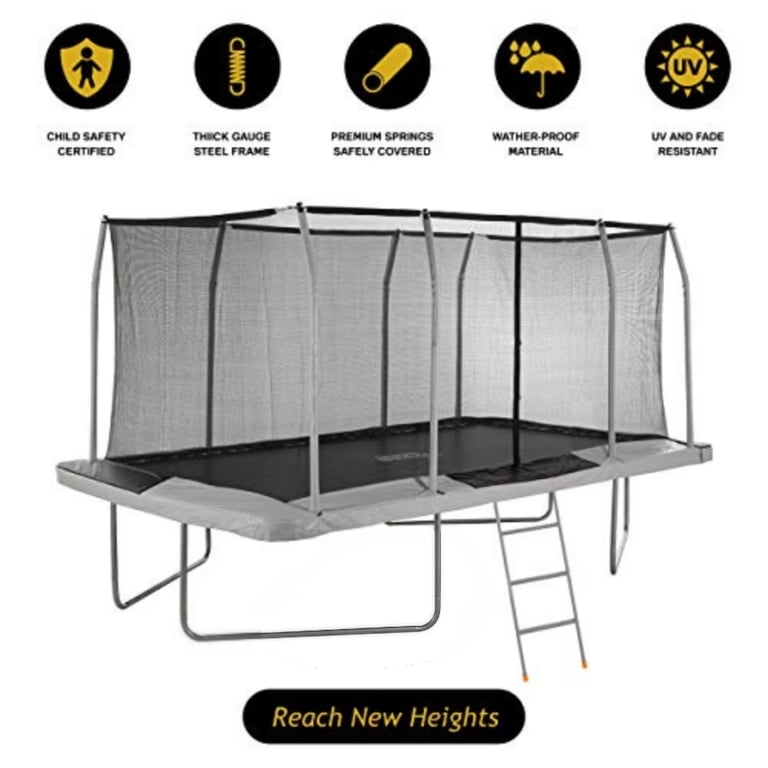 Plexalife 9' X 15' Gymnastics Style, Rectangular Trampoline Set