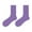 Purple, variant on WREESH Unisex Athletic Solid Color Mid-Calf Socks, 5 Pairs Versatile Comfort Sports Socks Black