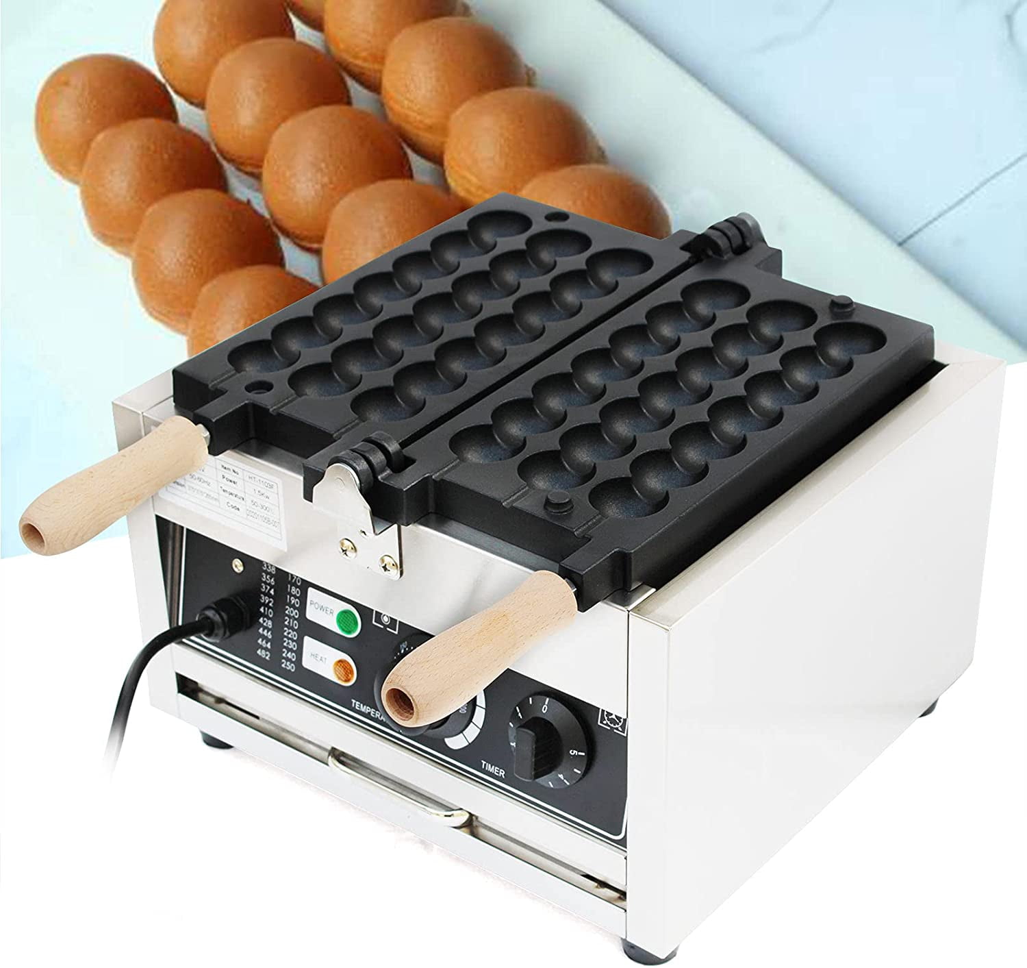 Miumaeov Taco Maker Commercial Electric Taco Machine with Taco Holder  Nonstick Electric Waffle Machine Stainless Steel Temperature and Time  Control