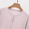 thumbnail image 3 of Lmnyox Women's Cardigan Button Down Long Sleeve Crew Neck Solid Sweater Lightweight Casual Sweater Cardigan, 3 of 7