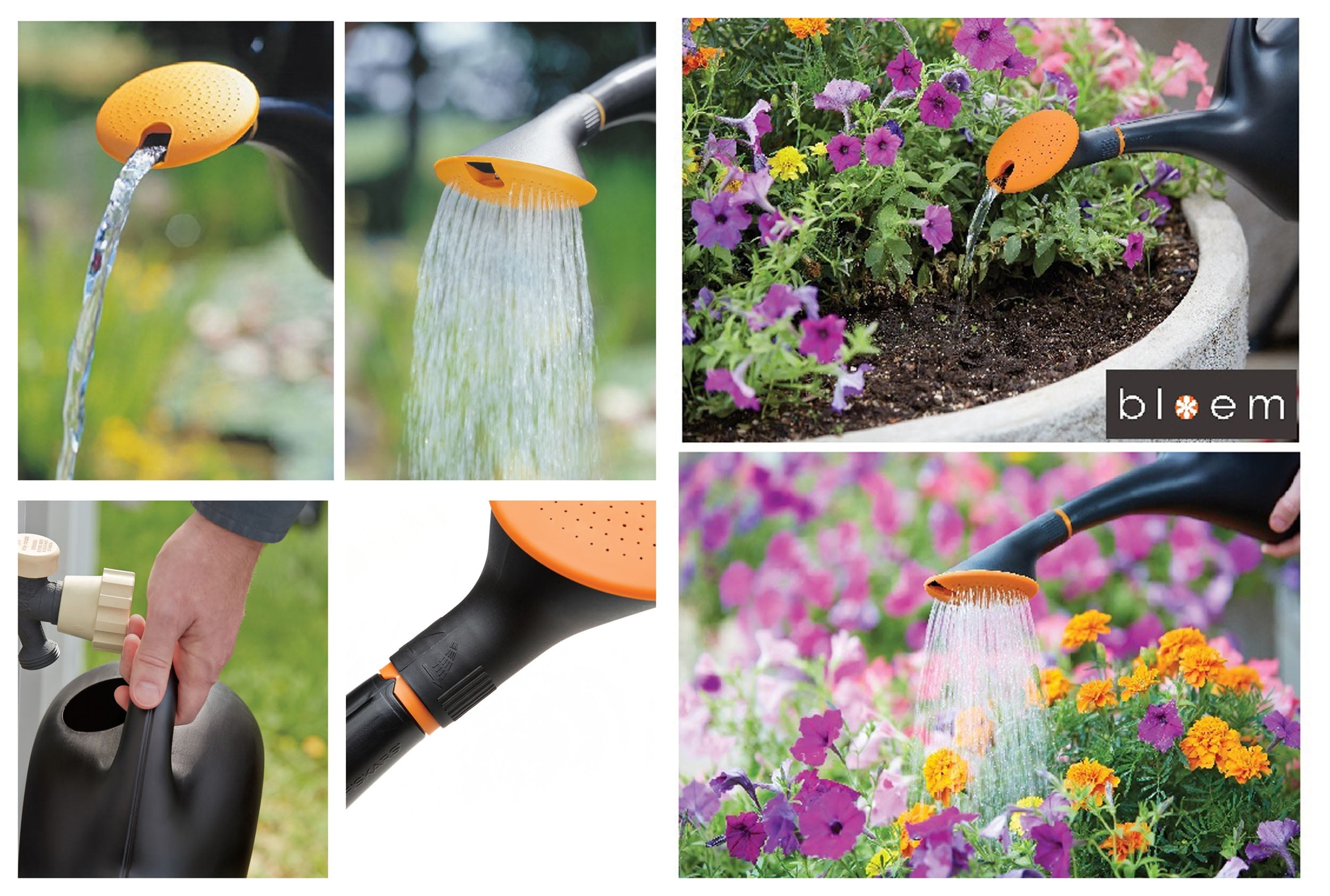 Bloem Plastic 2.6 Gal Watering Can - Black