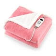 thumbnail image 1 of Costway 60"x50" Electric Heated Blanket Throw w/10 Heat & 9 Hours Time Settiings Pink, 1 of 10