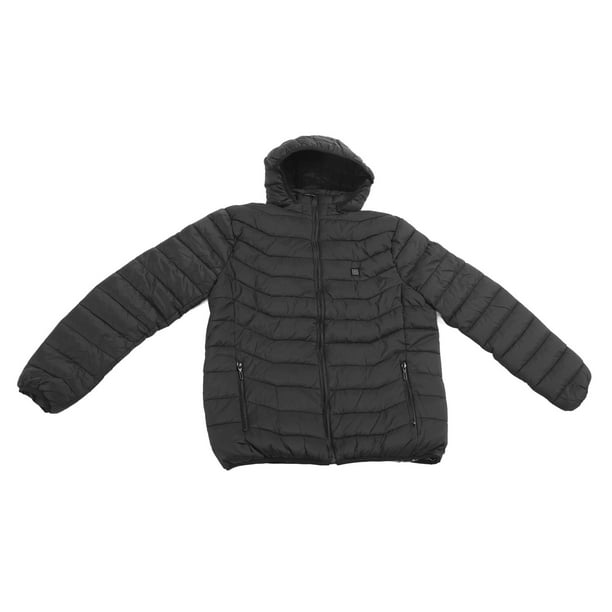 Heated Jacket for Men Women USB 3 Gear Temperature Control Electric Heating Jacket Coat with Hood for Winter Black 2XL Walmart