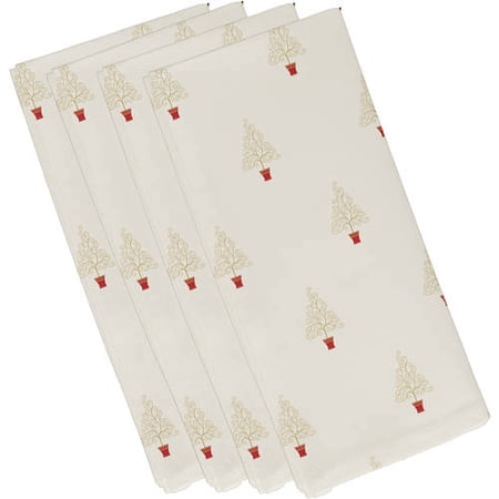 Holiday Essence Filigree Forrest Geometric Print Napkin